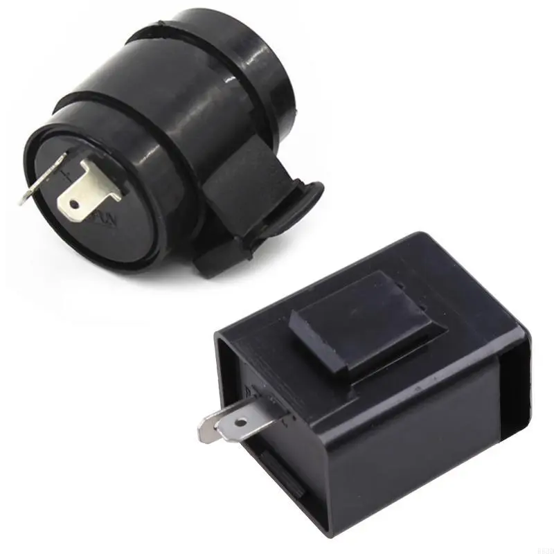 R53D 2 Pins Black Electronic Flasher with Buzzer for Car Turn Light for Motorcycle