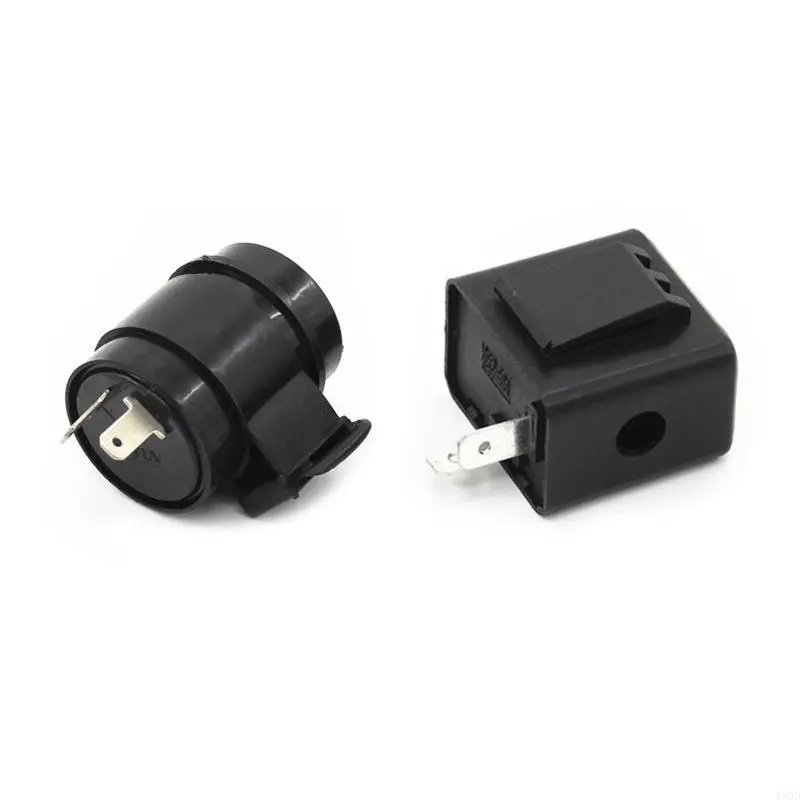 R53D 2 Pins Black Electronic Flasher with Buzzer for Car Turn Light for Motorcycle