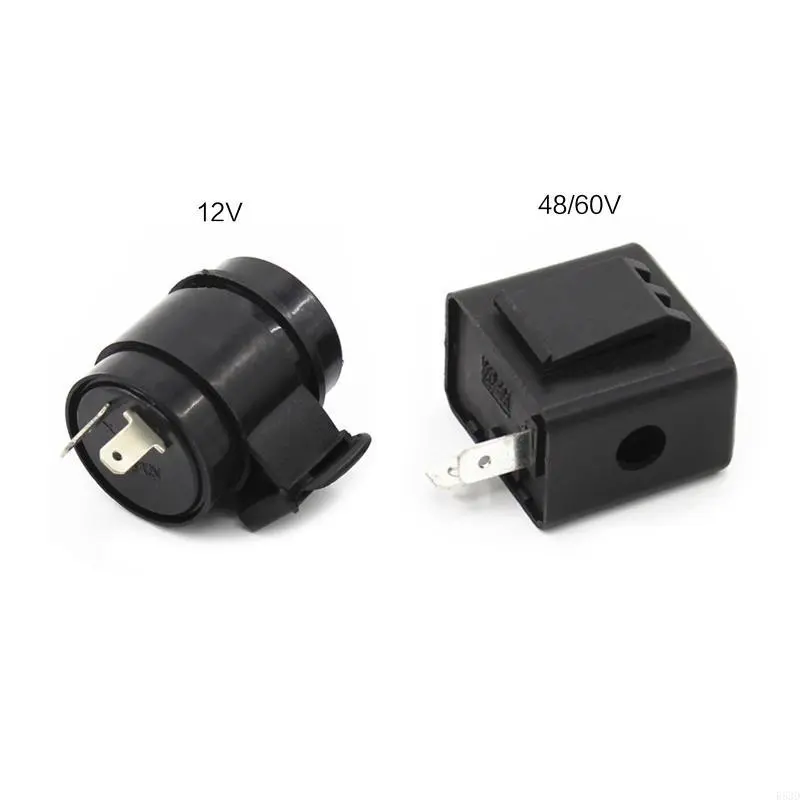 R53D 2 Pins Black Electronic Flasher with Buzzer for Car Turn Light for Motorcycle