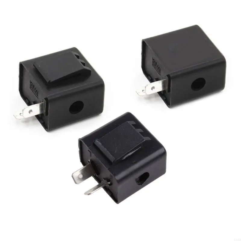 R53D 2 Pins Black Electronic Flasher with Buzzer for Car Turn Light for Motorcycle