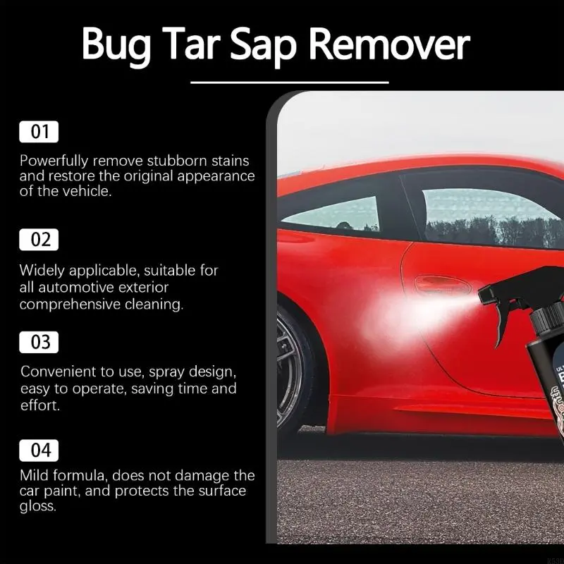 R53D 120ml Fast Acting Auto Exterior Surfaces Cleaner Removes Bird Dropping Residues