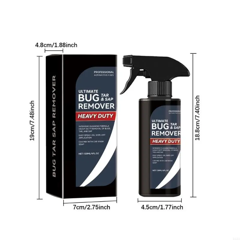 R53D 120ml Fast Acting Auto Exterior Surfaces Cleaner Removes Bird Dropping Residues