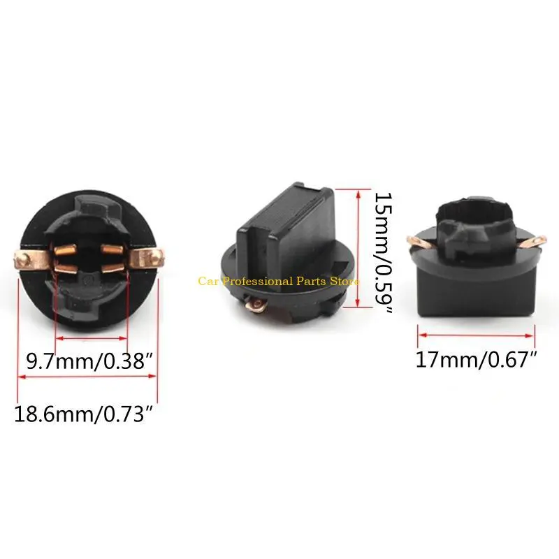 R53D 10x T10 Twist Socket Car Instrument Panel Cluster Plug LED Lamp Bulb Holder