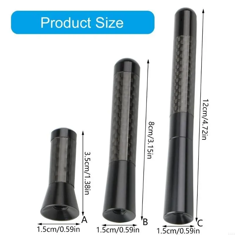 R53D Car Antenna Modern Design Mini Antenna Aluminum Antenna set for Radio Signals