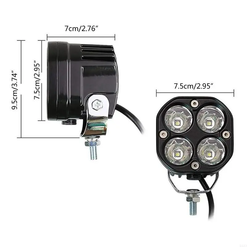 R53D 40W IP67 Waterproof LED Work Light Bar Driving Lamp Floodlight for Car