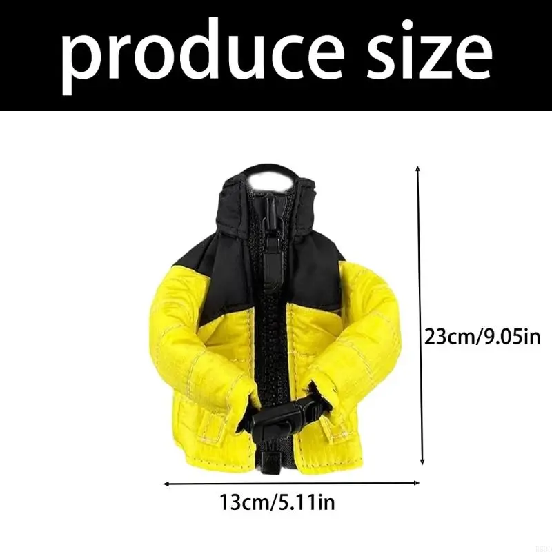 R53D Fashion Down Coat Pendant Funny Mini Down Coat Keychain Pendant