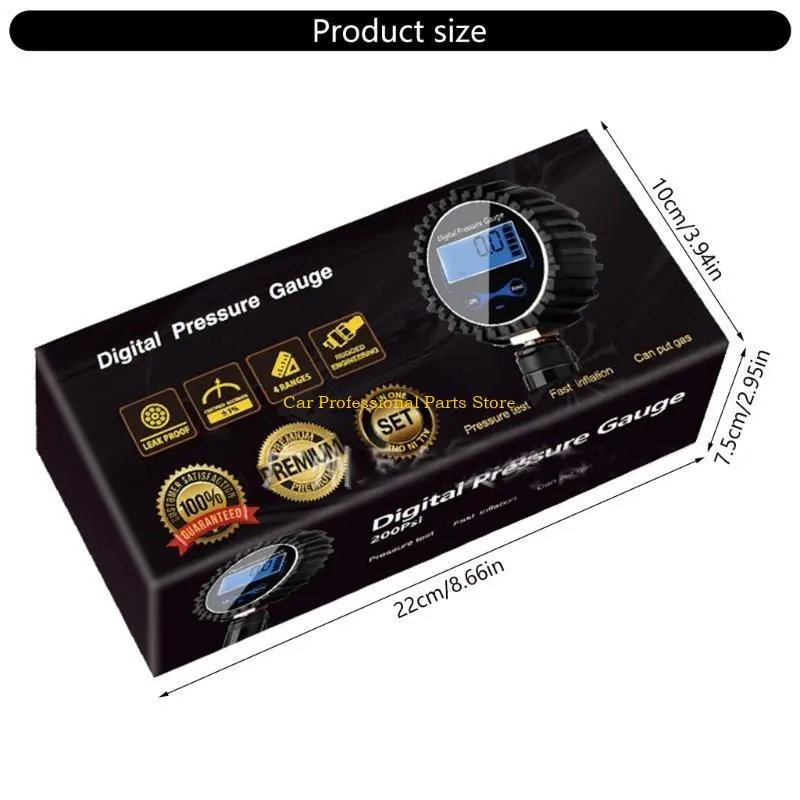 R53D Digital Tire Pressure Gauges Professional Accuracy 200PSI Car Truck Air Tires Inflator Digital Pressure Gauges