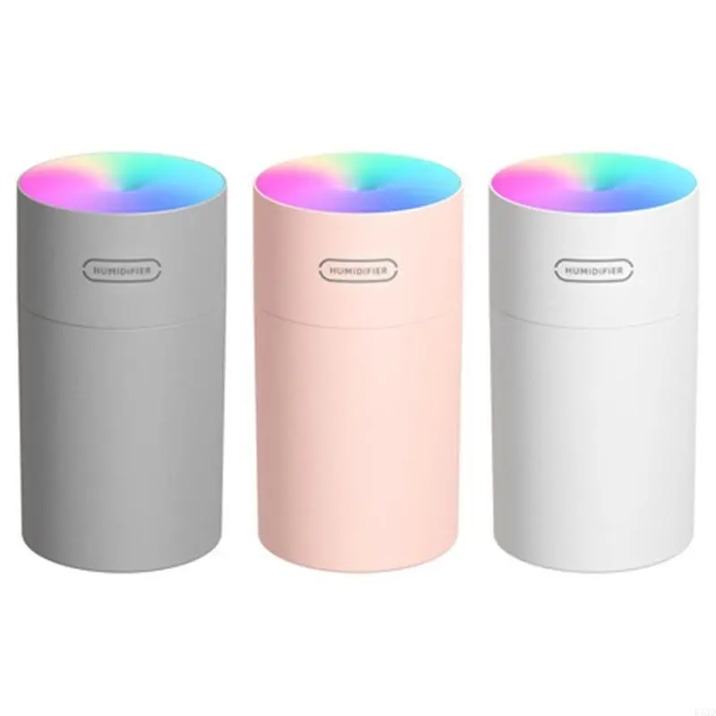 R53D Portable Air Freshener Diffuser Humidifier for Car Office Home LED Colorful Light Auto Maker Quiet