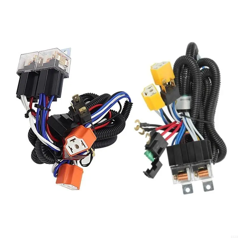 R53D 2 Headlight H4 Headlamp Light Bulb Ceramic Socket Plugs Wiring Harness