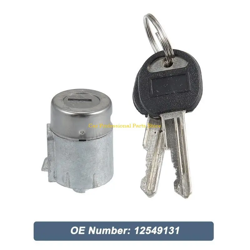 R53D Durable Car Ignition and Lock Cylinder Door Lock Cylinder Set with 2 Keys Bundle Replace Suitable for C1500 12549131