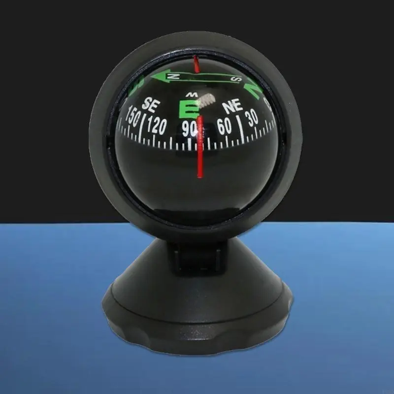 R53D 360 Degree Rotation Waterproof Vehicle Navigation Ball Shaped Compasses Decor