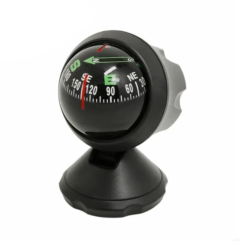 R53D 360 Degree Rotation Waterproof Vehicle Navigation Ball Shaped Compasses Decor