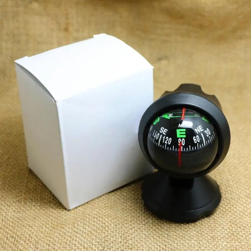 R53D 360 Degree Rotation Waterproof Vehicle Navigation Ball Shaped Compasses Decor