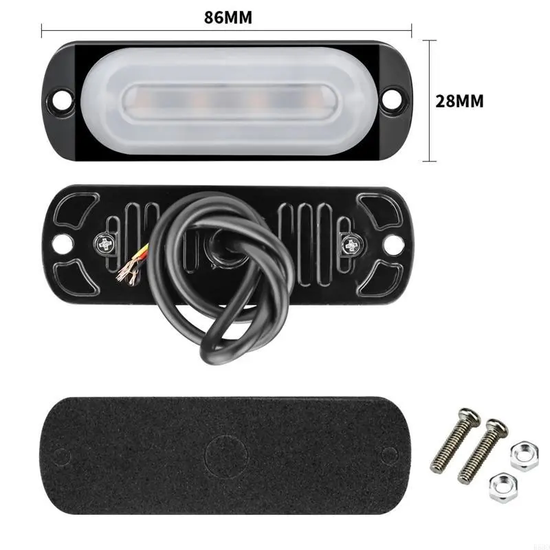 R53D 12V-24V Auto Side Parking Reading Bulb Lamp Clearance Door Light Automotive Lighting