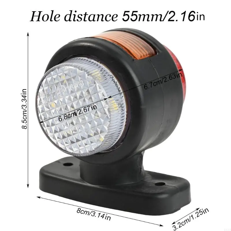 R53D 1pc/2pcs Turn Clearance Lamp Replacement Truck Side Marker Light