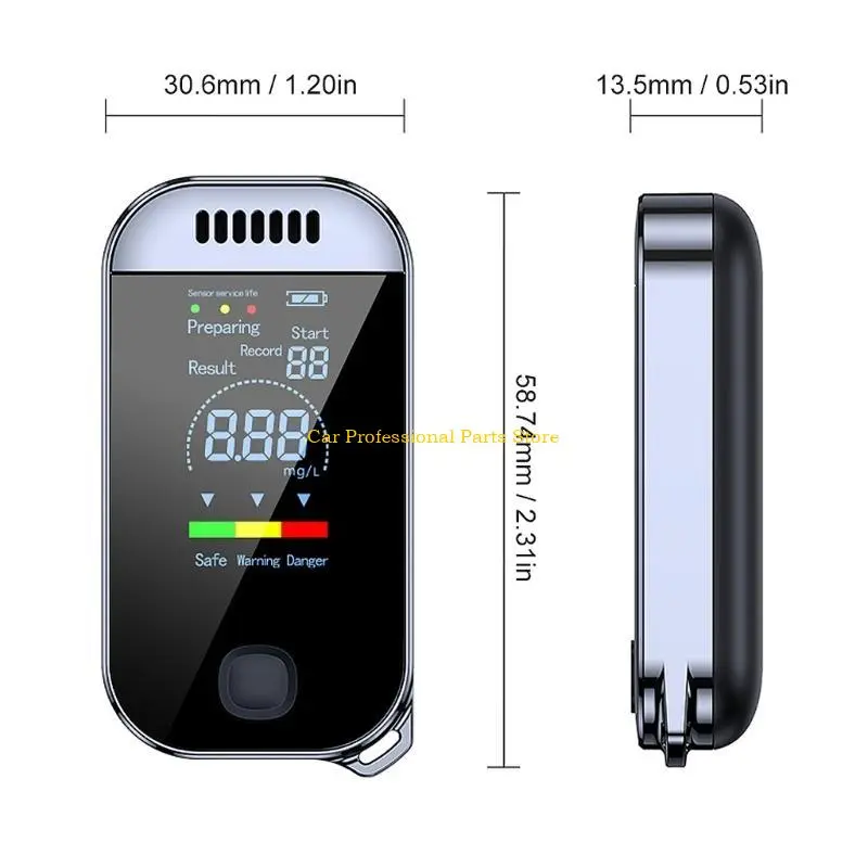 R53D Breathalyzer Respirator Breath Drunk Tester LCD Screen Detector
