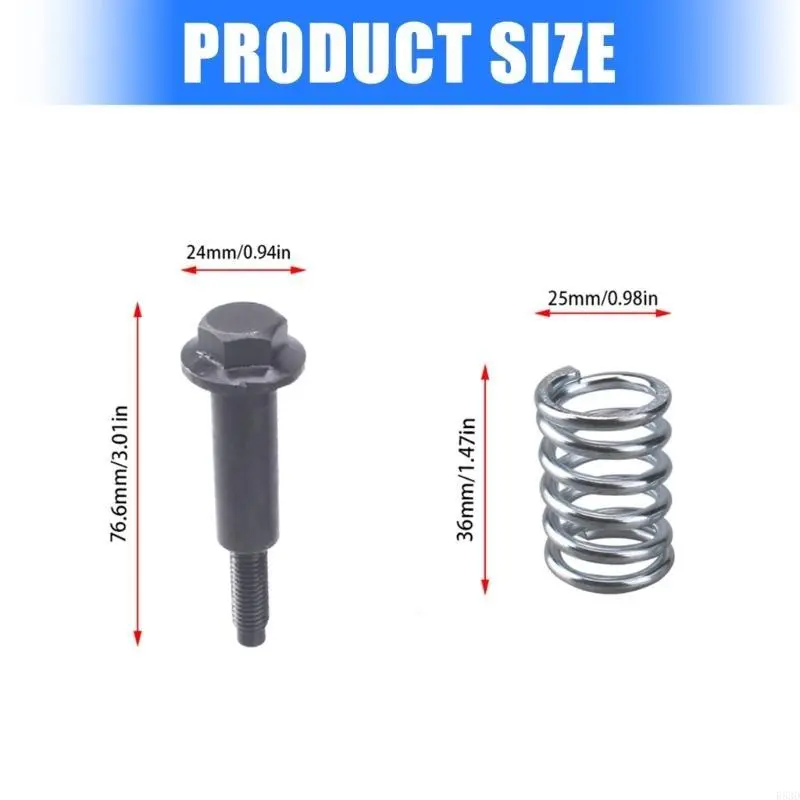 R53D Iron Exhaust Flange Bolts Exhaust Manifold Bolts & Springs set for Walker 35129