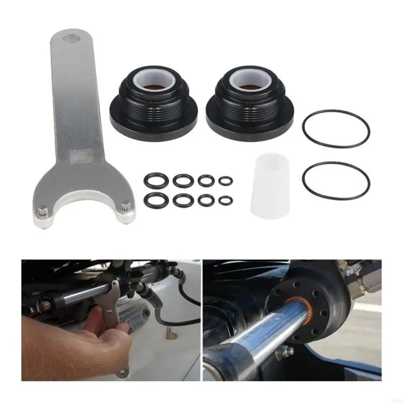 R53D HC5343 HC5344 Front Mount Boat Hydraulic Steering Cylinder Seal Compatible For HS5157 HC5341 HC5342 with Wrench Tool