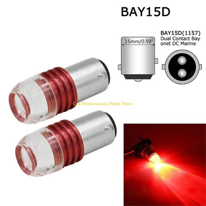 R53D 2pcs 1156 1157 LED Turn Back Up Reverse Lamp Tail Brake Light Bulb