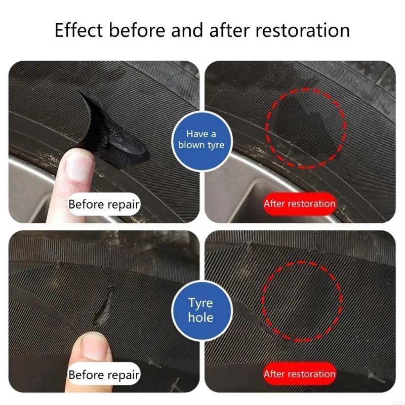 R53D Car Black Sealant Tyre Repair Liquid Professional Strong Adhesive Rubber Glues Bike Motorcycle Maintaince Tools