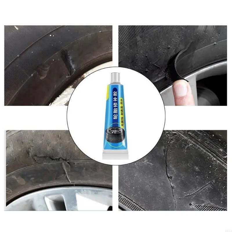 R53D Car Black Sealant Tyre Repair Liquid Professional Strong Adhesive Rubber Glues Bike Motorcycle Maintaince Tools