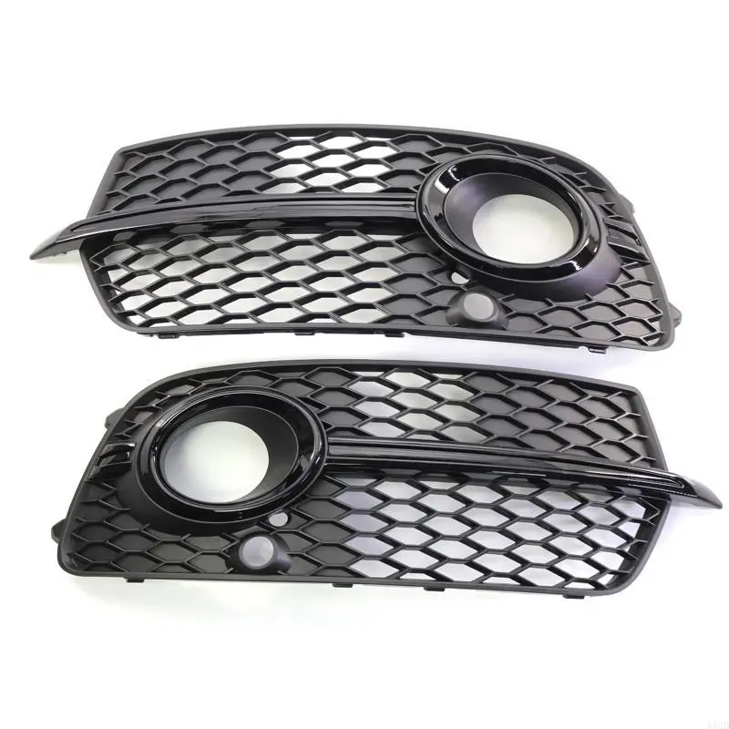 R53D 2Pcs Car Bumper Fog Light Grille Cover Trim Plastic Frame for Q5 Sport 13-16