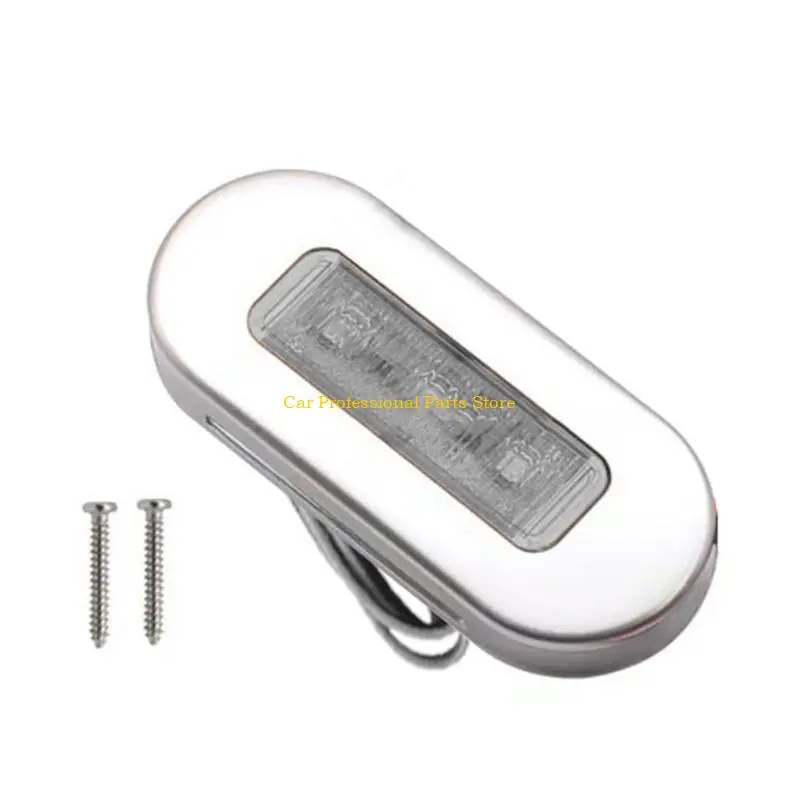 R53D Interior Exterior Courtesy Lights Oblong Stainless Courtesy Light Deck Light