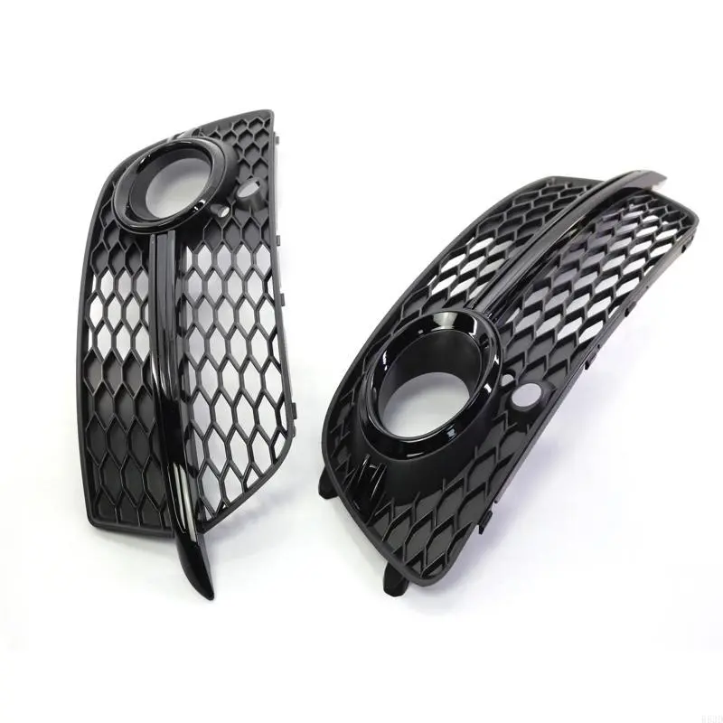 R53D 2Pcs Car Bumper Fog Light Grille Cover Trim Plastic Frame for Q5 Sport 13-16