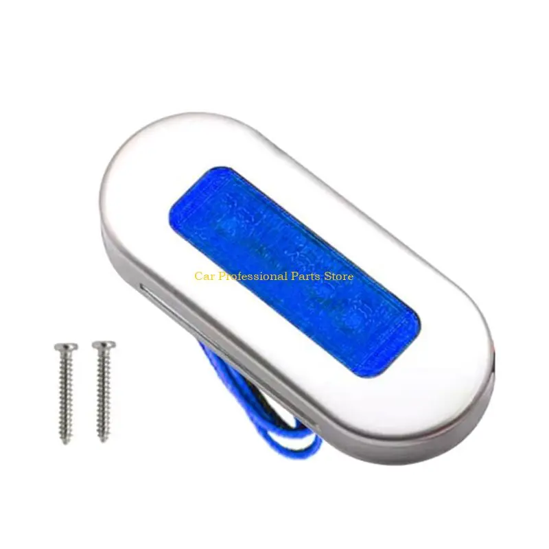 R53D Interior Exterior Courtesy Lights Oblong Stainless Courtesy Light Deck Light