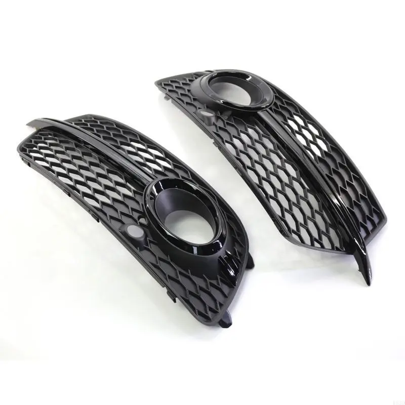 R53D 2Pcs Car Bumper Fog Light Grille Cover Trim Plastic Frame for Q5 Sport 13-16