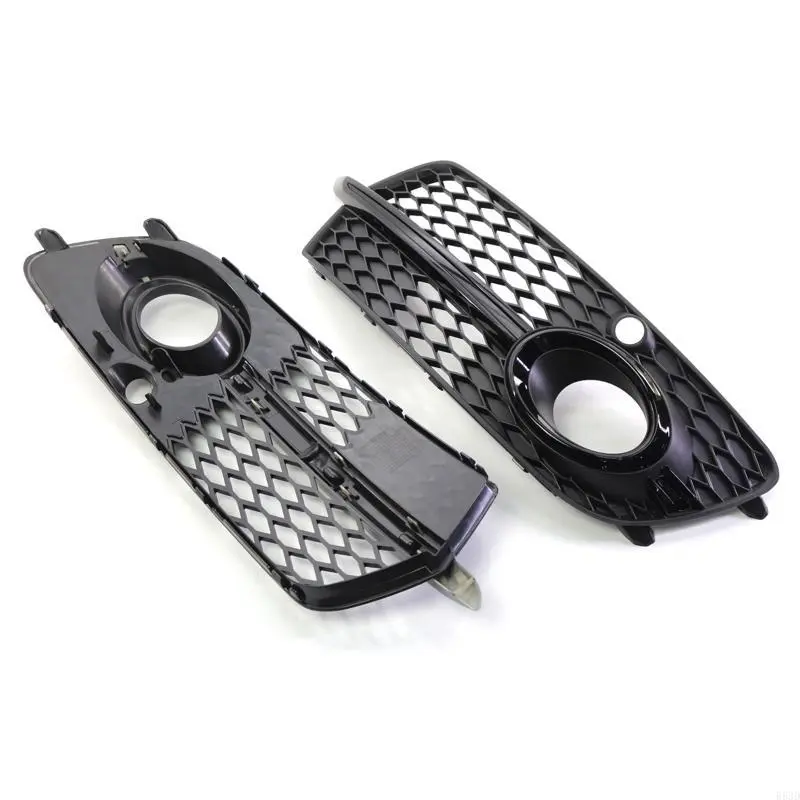 R53D 2Pcs Car Bumper Fog Light Grille Cover Trim Plastic Frame for Q5 Sport 13-16