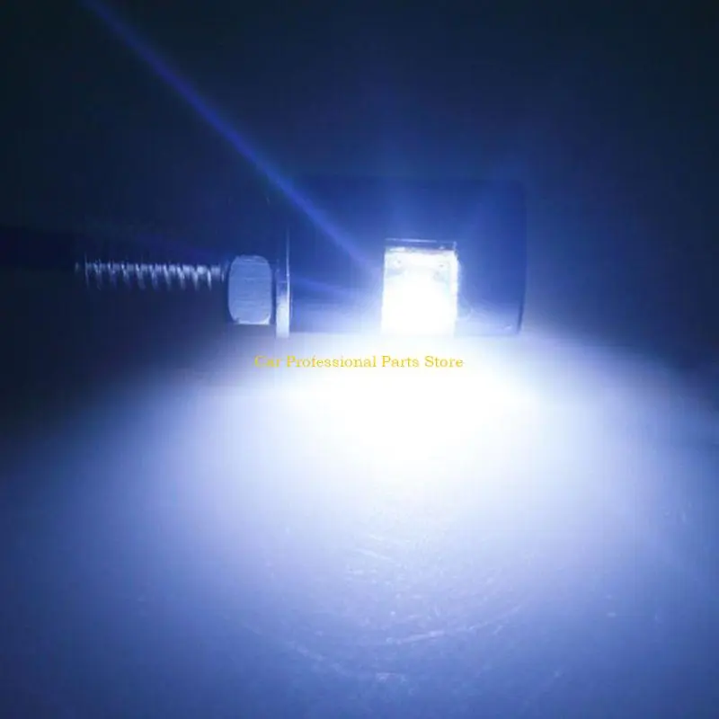 R53D 1 Pair Universal 5630 Car LED License Plate Light Screw Bolt Lamp Rear Tail Lights for Truck ATV Motorcycle Bike SUV RV