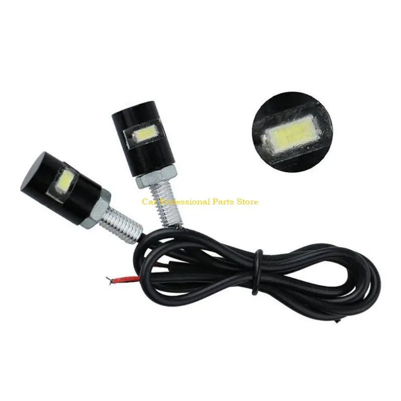 R53D 1 Pair Universal 5630 Car LED License Plate Light Screw Bolt Lamp Rear Tail Lights for Truck ATV Motorcycle Bike SUV RV