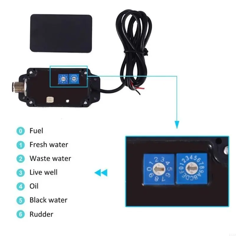 R53D IP67 Waterproof NMEA2000 Water Tanks Converter Suitable for Yacht Systems CX5001 Easy Plugs Play Installation