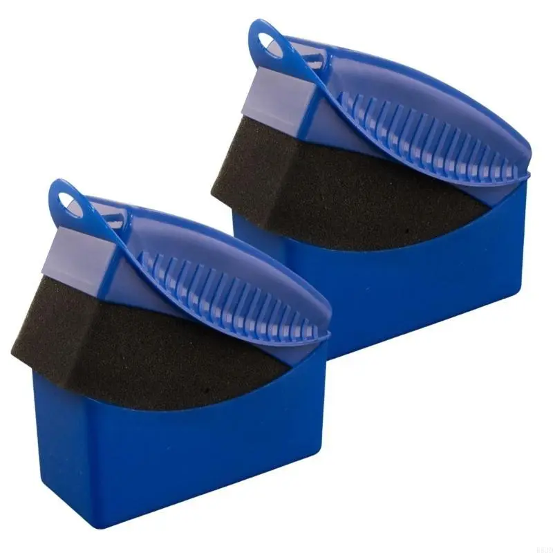 R53D 2pcs Ergonomic Grip Tire Sponge Brush, Wheel Detailing Applicator Pad for Car Automobile Care Cleaning Accessories