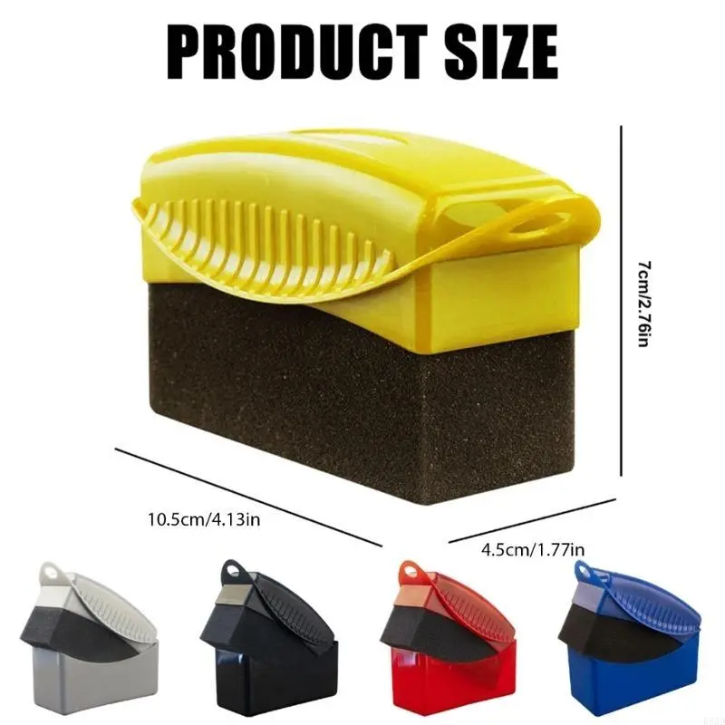 R53D 2pcs Ergonomic Grip Tire Sponge Brush, Wheel Detailing Applicator Pad for Car Automobile Care Cleaning Accessories