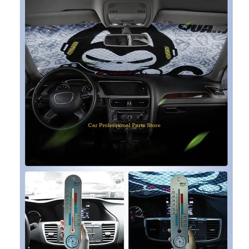 R53D Car Front Windscreen Cover Automobile Sunshades Cover Car Windshield Snow Sunshades Waterproof Car Cover