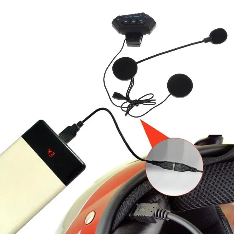 R53D Bluetooth-compatible Intercom Anti-interference Motorcycle Helmet Communication Headphone Universal Wireless Interphone