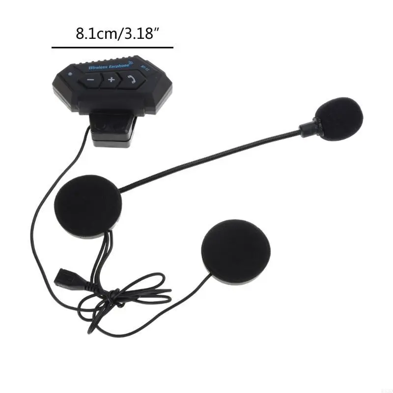 R53D Bluetooth-compatible Intercom Anti-interference Motorcycle Helmet Communication Headphone Universal Wireless Interphone