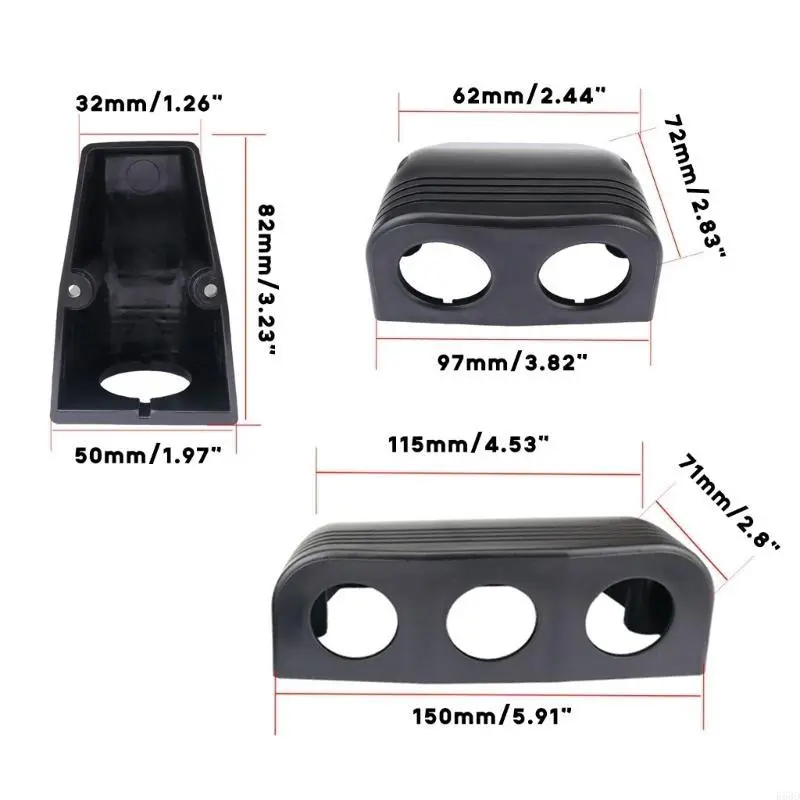R53D Universal 3Holes Cigarette Power Socket Power Socket Tent Base