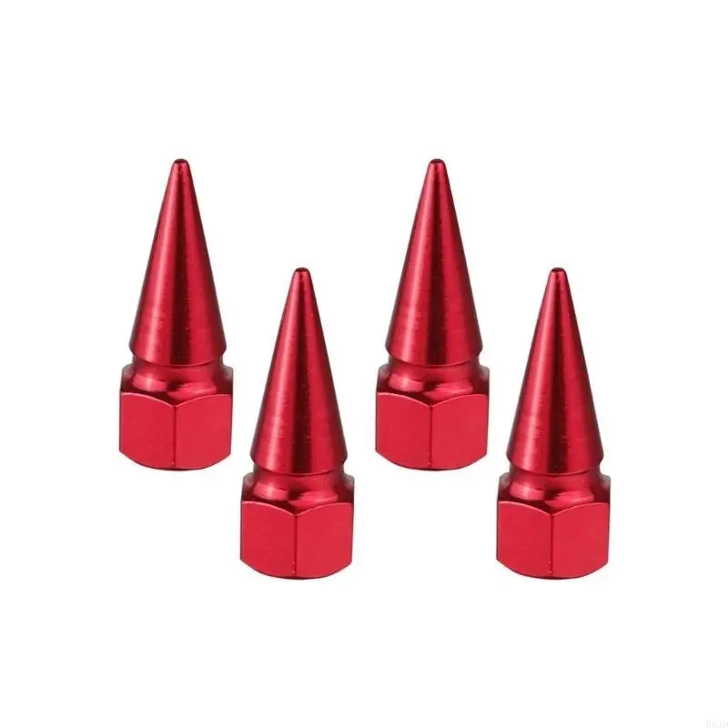 R53D Spiked Tire Valves Caps Crafted from Aluminum Alloy Suitable for Motorcycles Bikes Long Trips Vehicle Maintenance