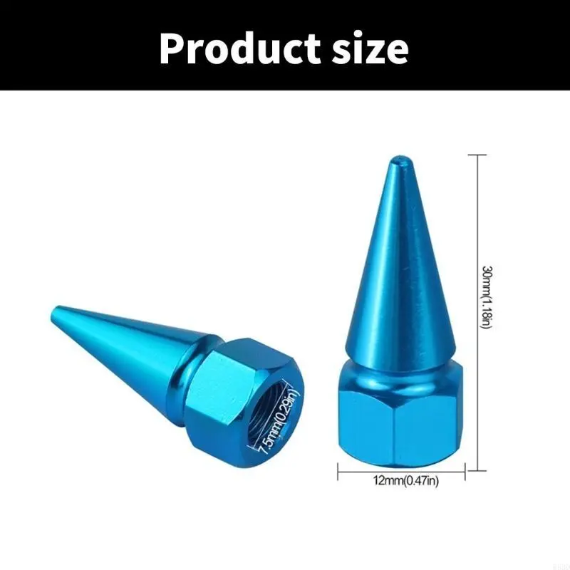 R53D Spiked Tire Valves Caps Crafted from Aluminum Alloy Suitable for Motorcycles Bikes Long Trips Vehicle Maintenance