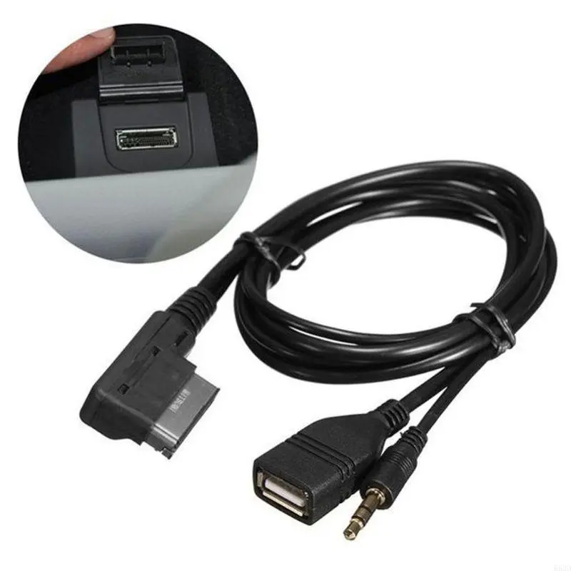 R53D AMI to 3.5mm Male AUX Adapter Cable Cord for A6L A8L