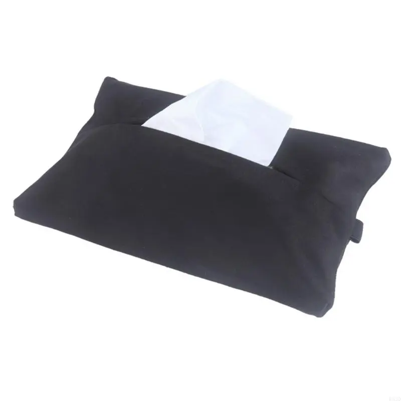R53D Car Tissue Box Backseat Tissue Case with Fix Strap Auto Interior Tissue Case