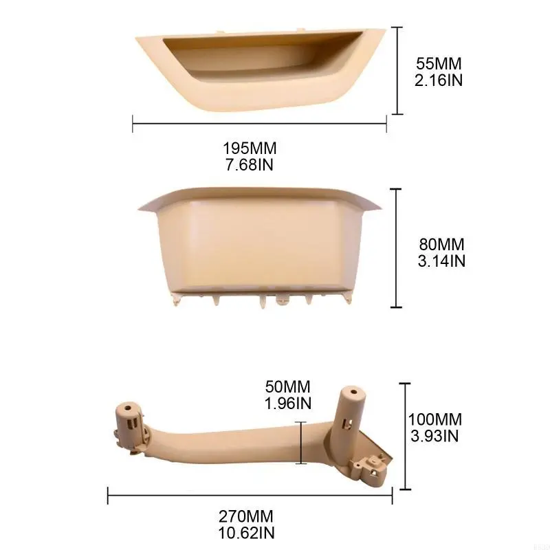 R53D Light Weight Car Inner Door Handle Armrest Left/Right Pull Trim for X3 Series Automotive Body Parts