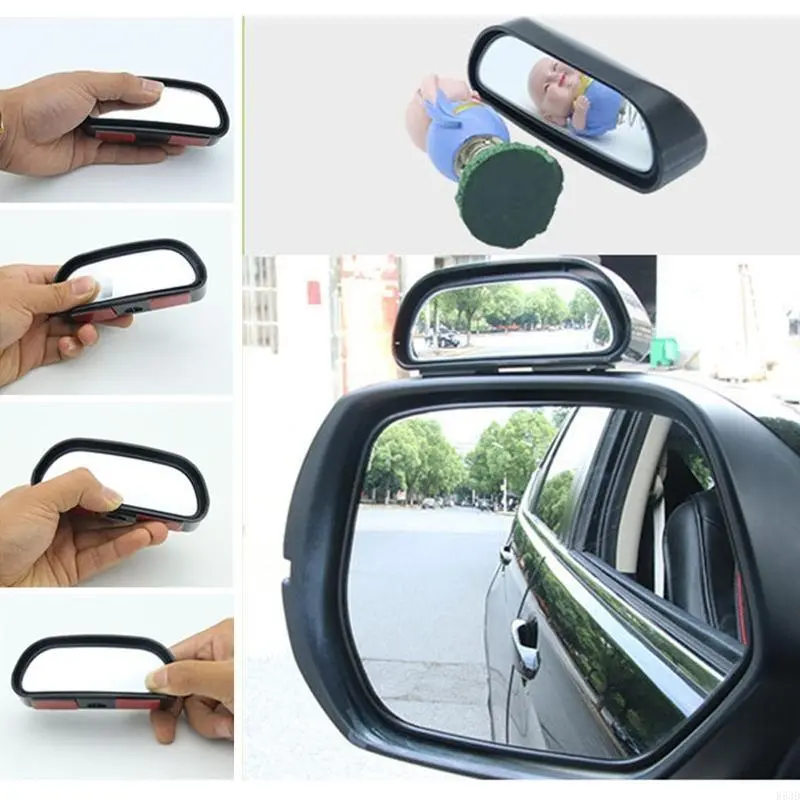 R53D Blind Spot Reversing Mirror Auto 360° Wide Lens Convex Rear Side View Car