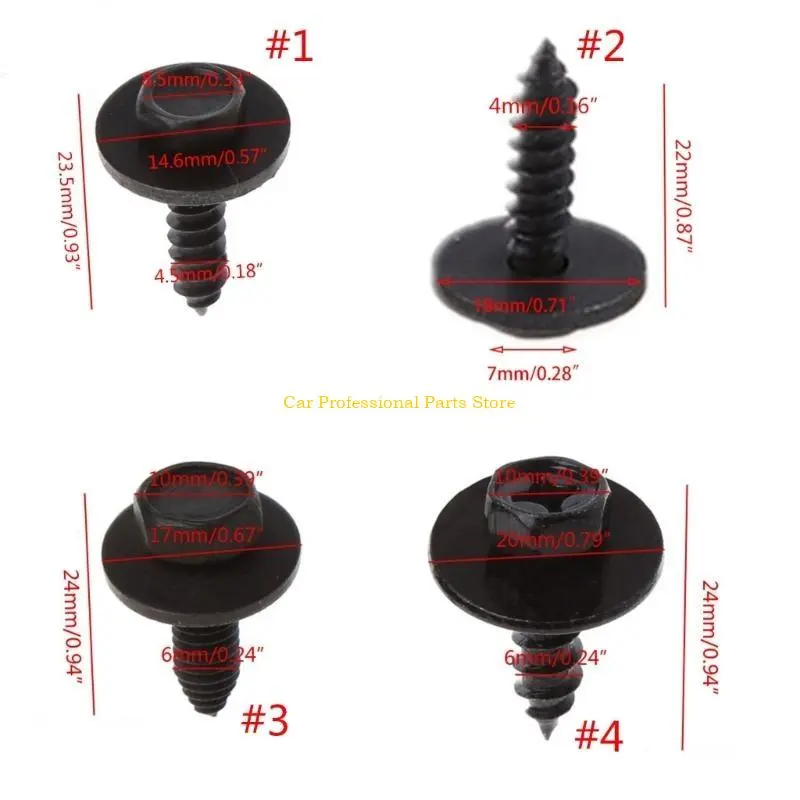 R53D Tapping Screws Torx for Head Drilling Splashguard Wheel for VW 10pcs