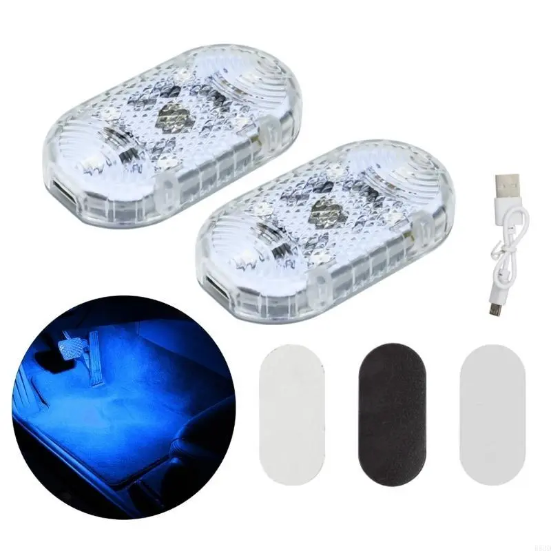 R53D LED Touch Light Car Interior Lighting Touch Reading Lamp USB Charging
