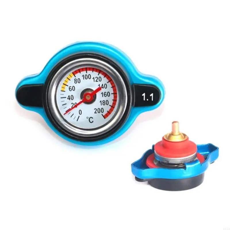 R53D High Pressure Radiator with Temperature Gauge 0.9 Bar/ 1.1 Bar/1.3 Bar Universal Radiator for Car Motorcycle