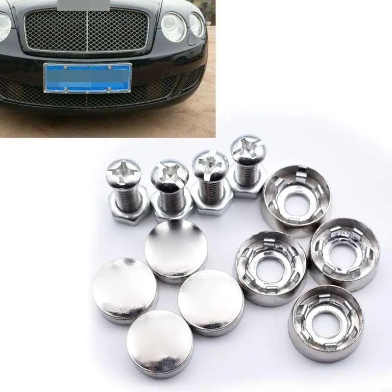 R53D Universal Car Truck License Plate Frames Screw Metal Latches Cover Fasteners